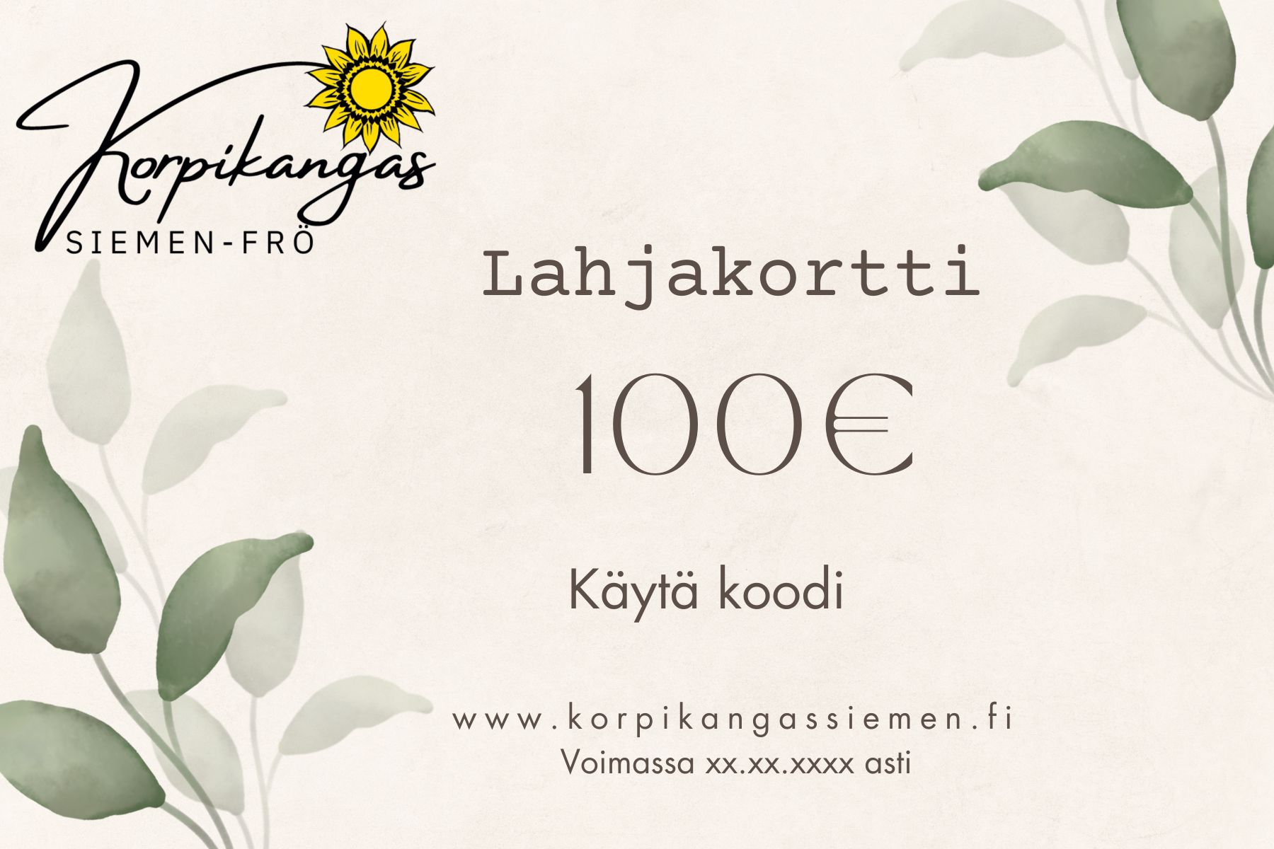 Lahjakortti 100€